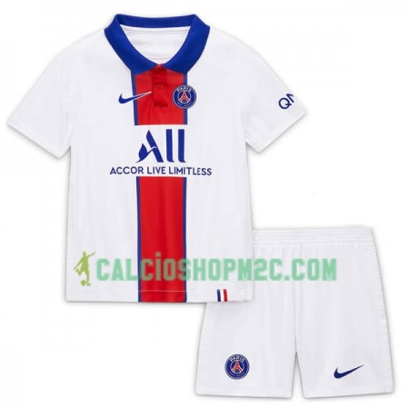 Paris Saint Germain Bambino Maglia Trasferta 2020/2021 Manica Corta (+ Pantaloncini)